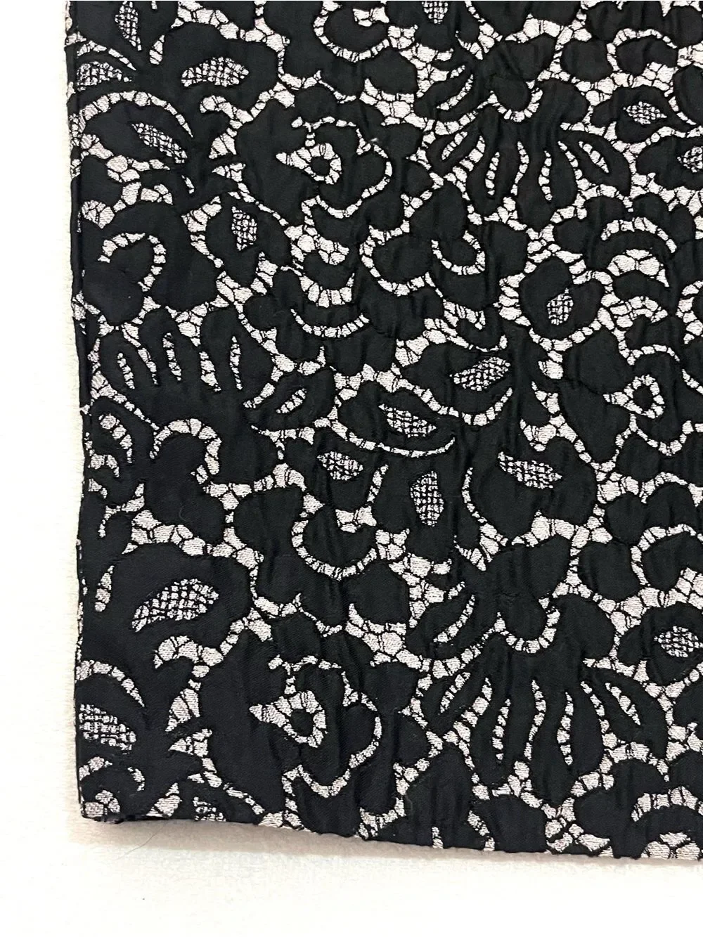 Michael Kors Strapless Black & Cream Lace Sheath Dress Back Zip & Slit Women’s 6